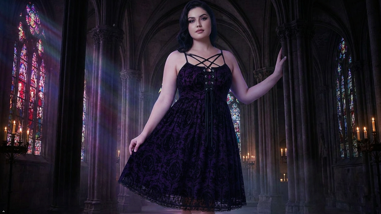 Amazon.com: ROSE GAL Women Plus Size Gothic Lace-up Strappy Lace